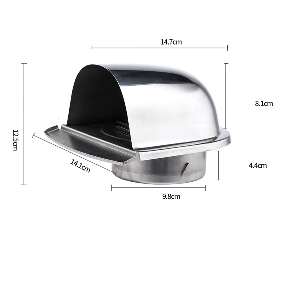 1-teilige Entlüftung abdeckung aus Edelstahl 150mm mm Wand entlüftung ventil Kühlergrill abdeckung Lüftungs auslass