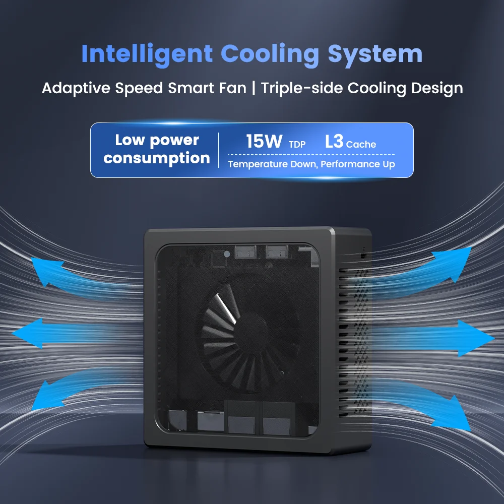 ZXIPC Mini PC Intel N100 Windows 11 Pro Ondersteunt tot 16 GB DDR4 2T NVME SSD USB3.2 Dual HDMI Desktop Gaming Computer