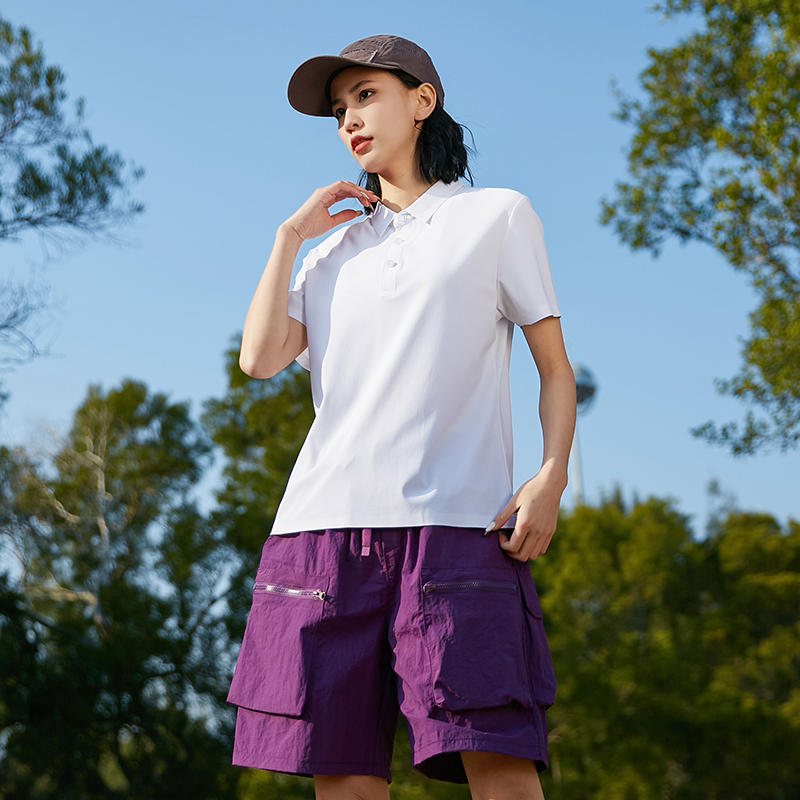 Selected popular nylon fabric dad's summer clothing middle-aged men's short sleeved T-shirt, summer ice silk quick drying mid