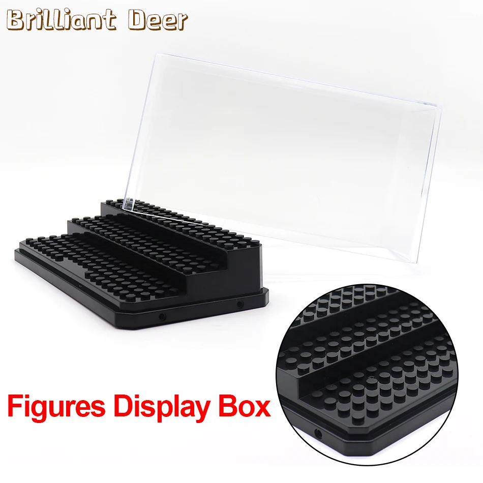 3 ขั้นตอนกันฝุ่นอะคริลิคตัวเลข City รถคอลเลกชันกล่อง Building Block Storage Plexiglass ตู้โชว์ของเล่นเด็ก