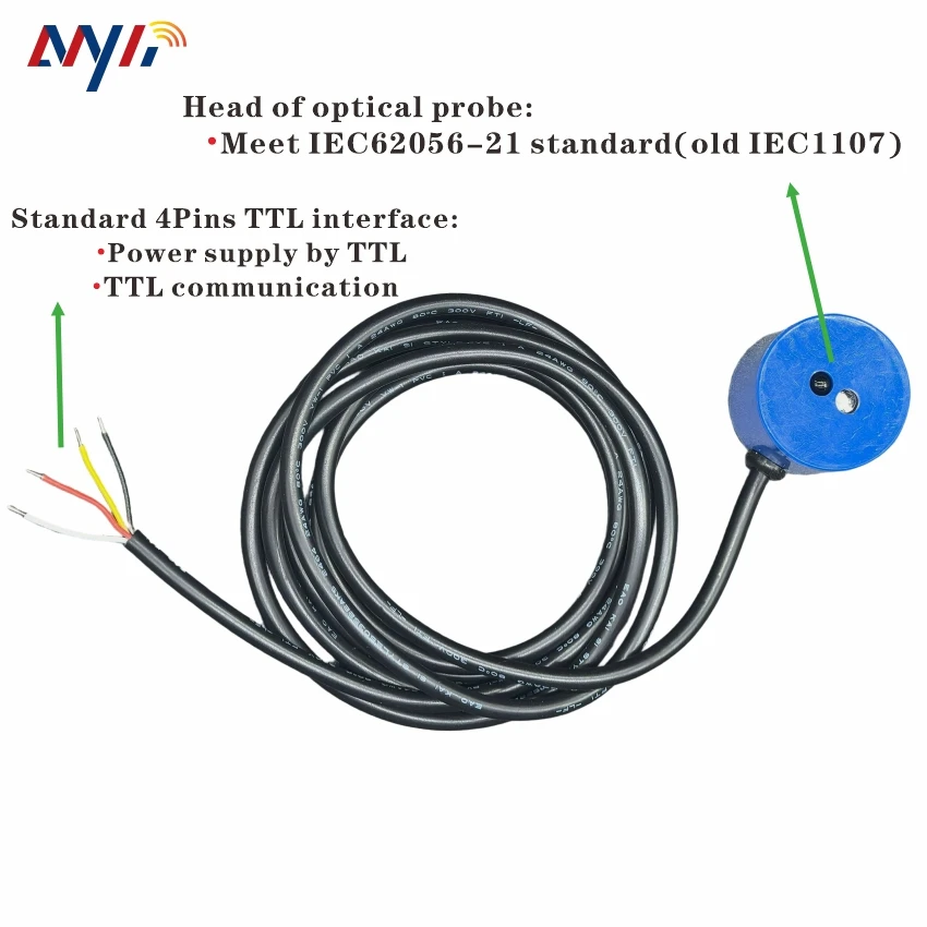 TTL к ИК ближний инфракрасный оптический адаптер для счетчика кВтч IEC62056 DLMS STS счетчик газа счетчик воды считывание