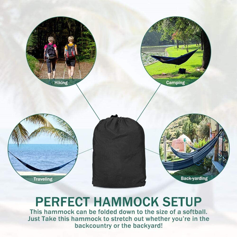 270x140cm Portable Hammocks Nylon Color Parachute Fabric Single and Double Size Outdoor Camping Hiking Garden Hammock