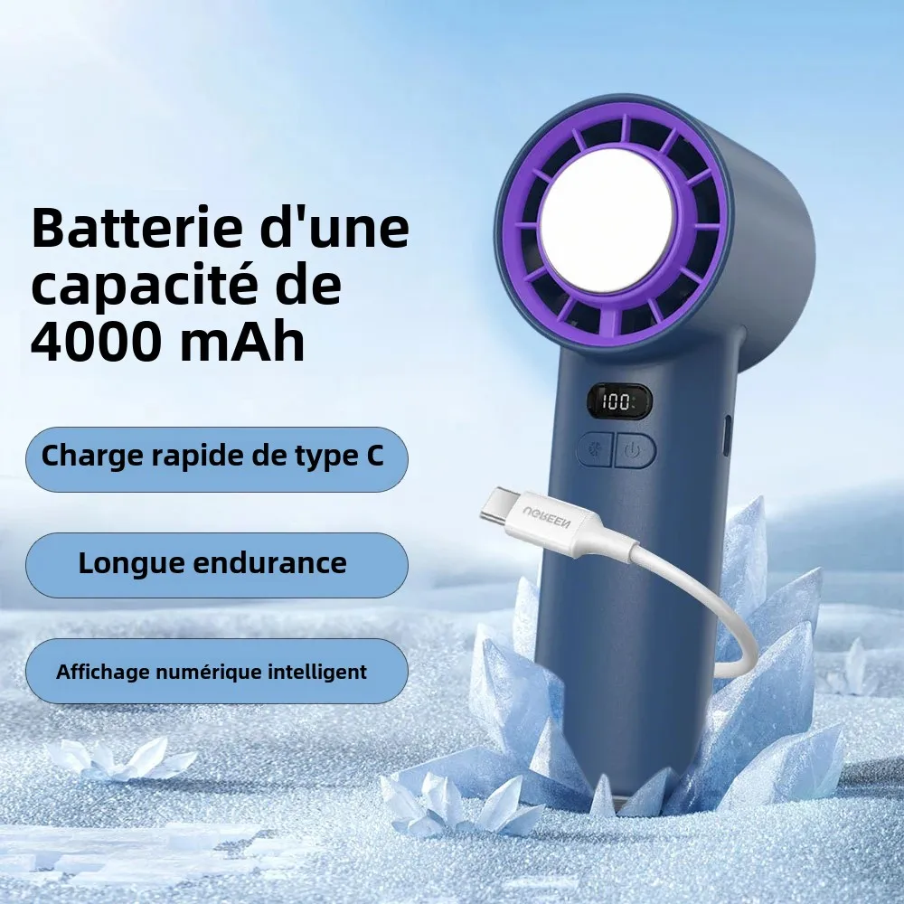 Nouveau ventilateur portatif 100 vitesses de vent réfrigération réglable Mini ventilateur Turbo ventilateur de compression froide à grande vitesse longue durée