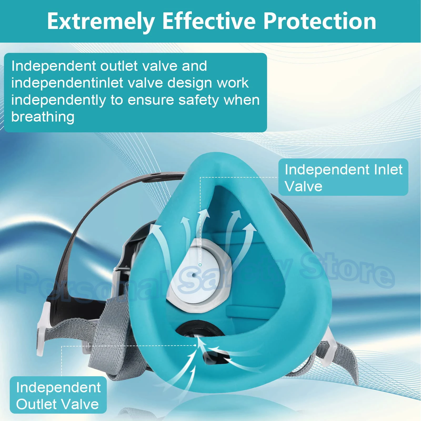 Reusable Respirator Mask Dust-proof Half Face Shield Anti Haze Fog Safety Gas Mask with 1201 Carbon Filter Cotton