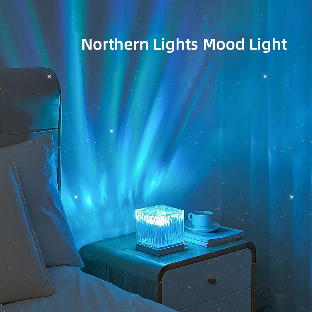 Aurora borealis lâmpada de projeção oceano atmosfera lâmpada teto estrelado luz da noite presente criativo para o quarto restaurante decoração