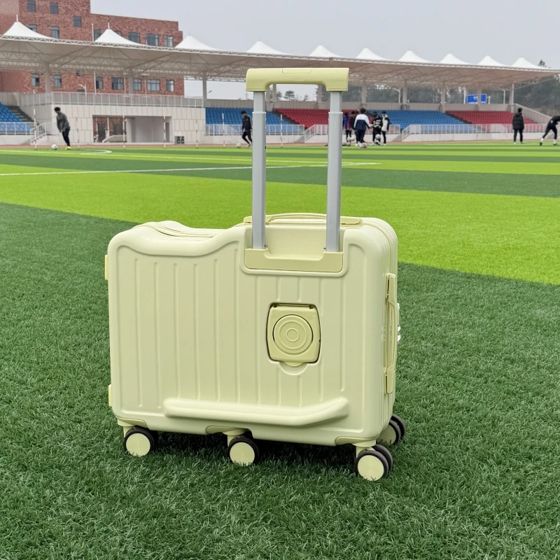 Mala Infantil de 20 Polegadas com Rodas, Caixa de Viagem Durável com Senha, Bolsa de Embarque Masculina, Estilo Faion em Po...