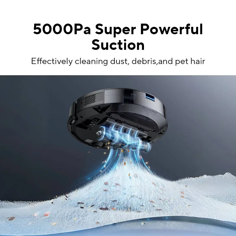 Laresar 01 Robotstofzuiger Mop LDS Lidar Navigatie 5000 Pa Smart Planned Mapping Thuis Vloer Wassen Tapijt Dierenhaar Schoon