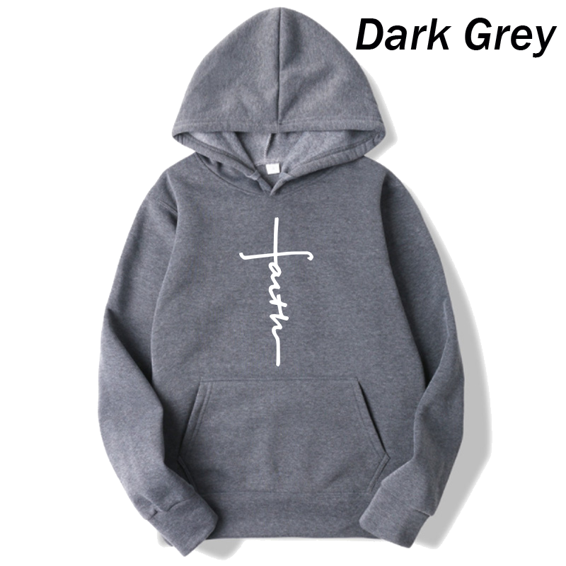 Sudadera con capucha con estampado de fe para hombre y mujer, Sudadera con capucha de lana, sudadera deportiva de moda, sudadera con capucha de cuello redondo