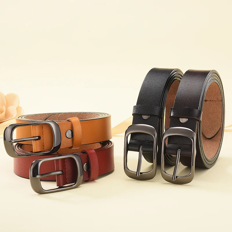 DINISITON Novas meninas cinto de couro cintos ajustáveis design de moda estilo casual jeans cinto acessórios