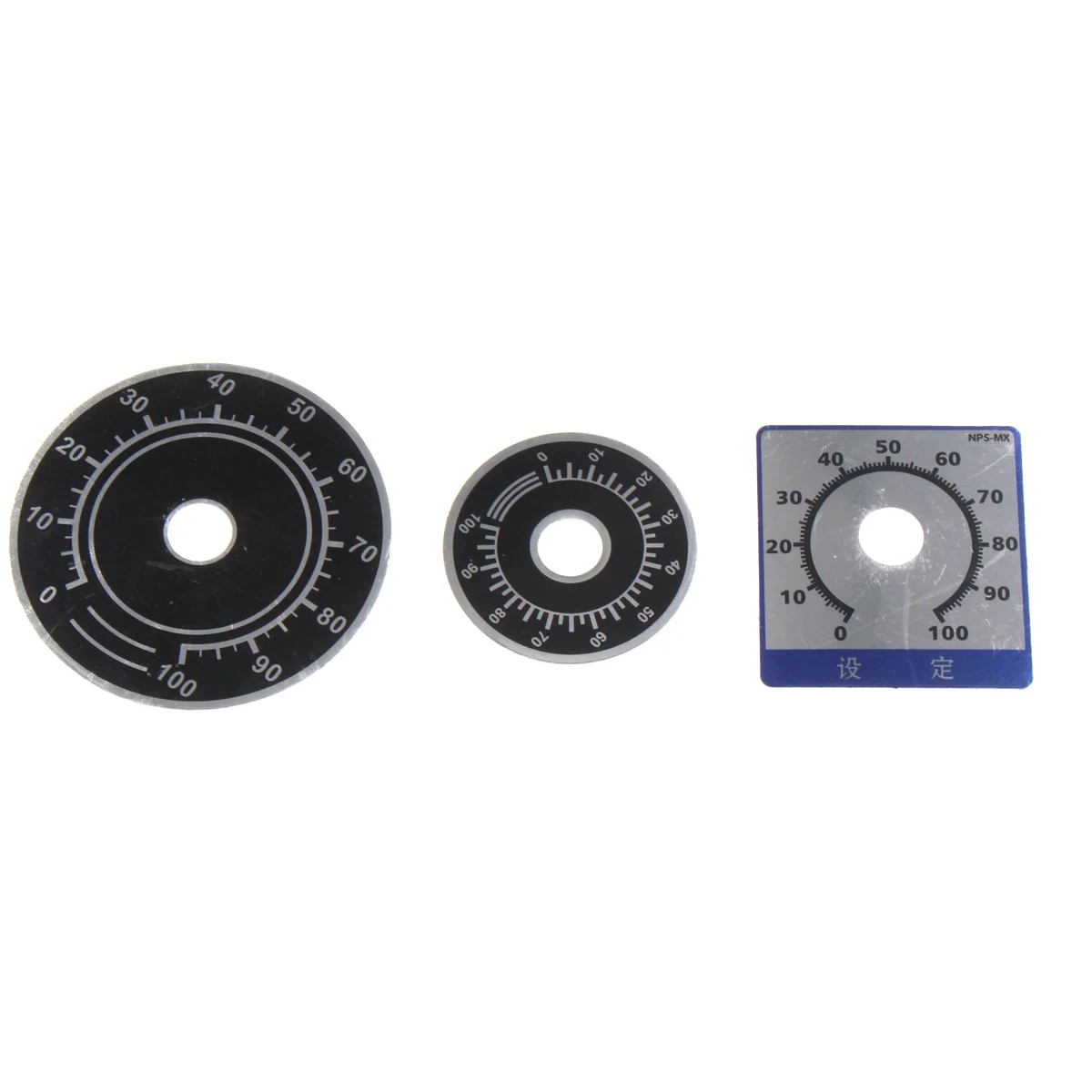 5/2 pz 0-100 quadrante digitale piastra etichetta in alluminio A03 manopola cap WTH118 RV24 WX050 potenziometro