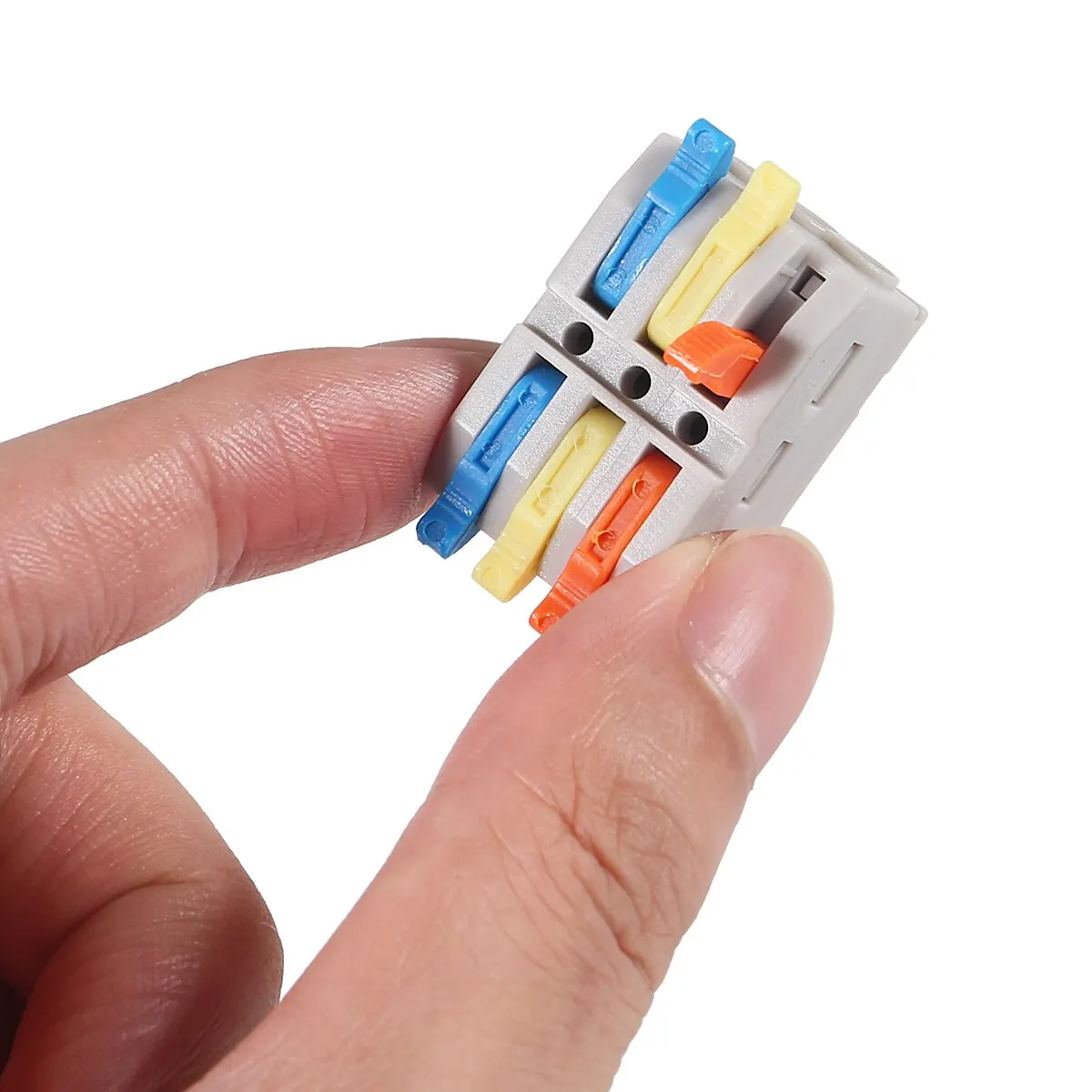 Mini connettore conduttore rapido universale compatto 2/3 pin splicing morsettiera push-in 1 ingresso uscita multipla con foro di fissaggio