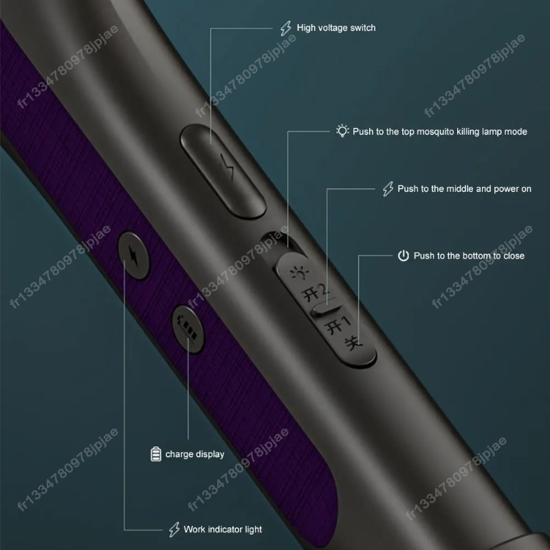Nieuwe Roterende Hoofd Bug Zapper Racket Oplaadbare Elektrische Vliegenmepper Fly Killer en Muggenval Lamp voor Thuis Indoor Outdoor