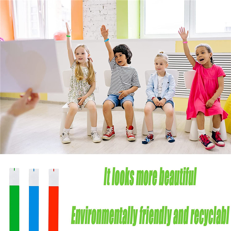 Gelang 1000 Buah Gelang Kertas Gelang Neon Tahan Air untuk Acara Cocok untuk Pesta, Gelang (10 Warna)