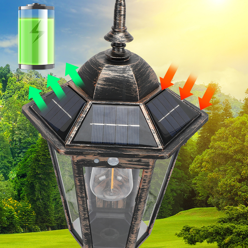 1PC Retro Landschaft Solar Pathway Licht Wolfram Filament Lampen Outdoor Garten Straße Boden Dekorative Solar Garten Led-leuchten