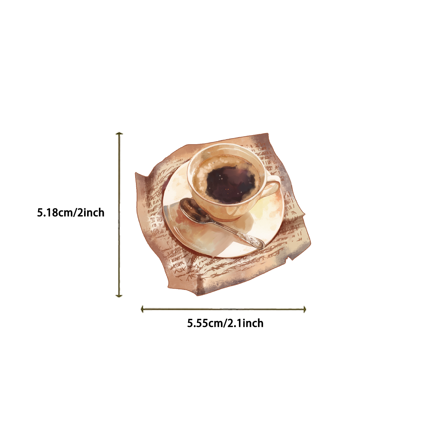 50pcs Retro Cafe Cartoon Graffiti Stickers Skateboard Water Bottle Notebook Mobile Phone Toy Decal Sticker PET Decoration