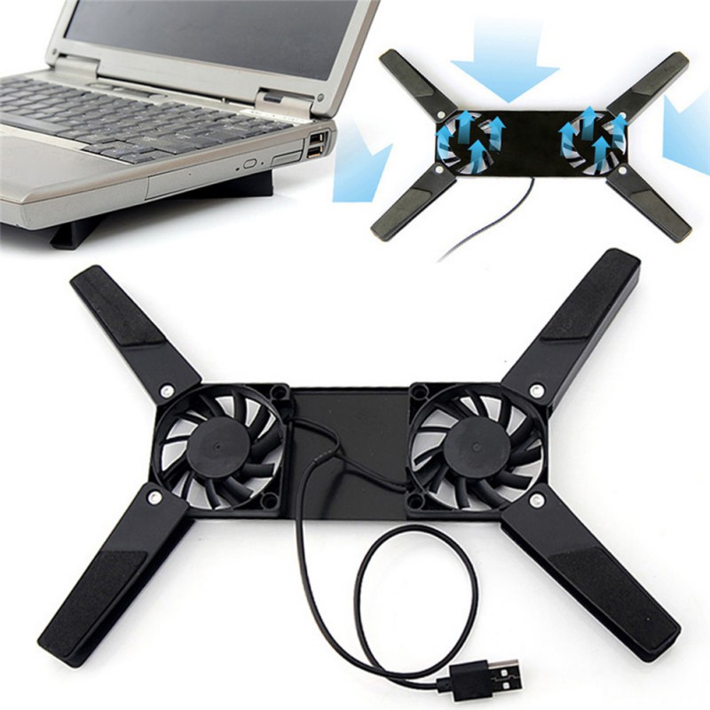 Nowa podkładka chłodząca do laptopa Podstawka chłodząca do laptopa zasilana przez USB 2 wentylatory do laptopa Uniwersalna podstawka pod laptopa 7 15" 1