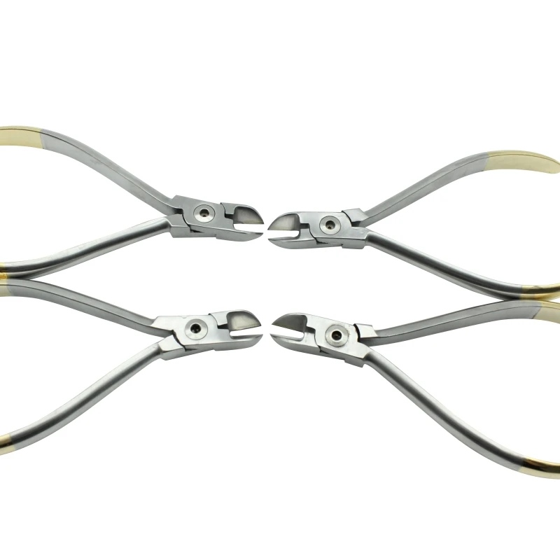 ทันตกรรม Ligature คีมตัดสําหรับจัดฟันสายไฟและยางสแตนเลสทันตแพทย์ลวดบางตัดคีมเครื่องมือ