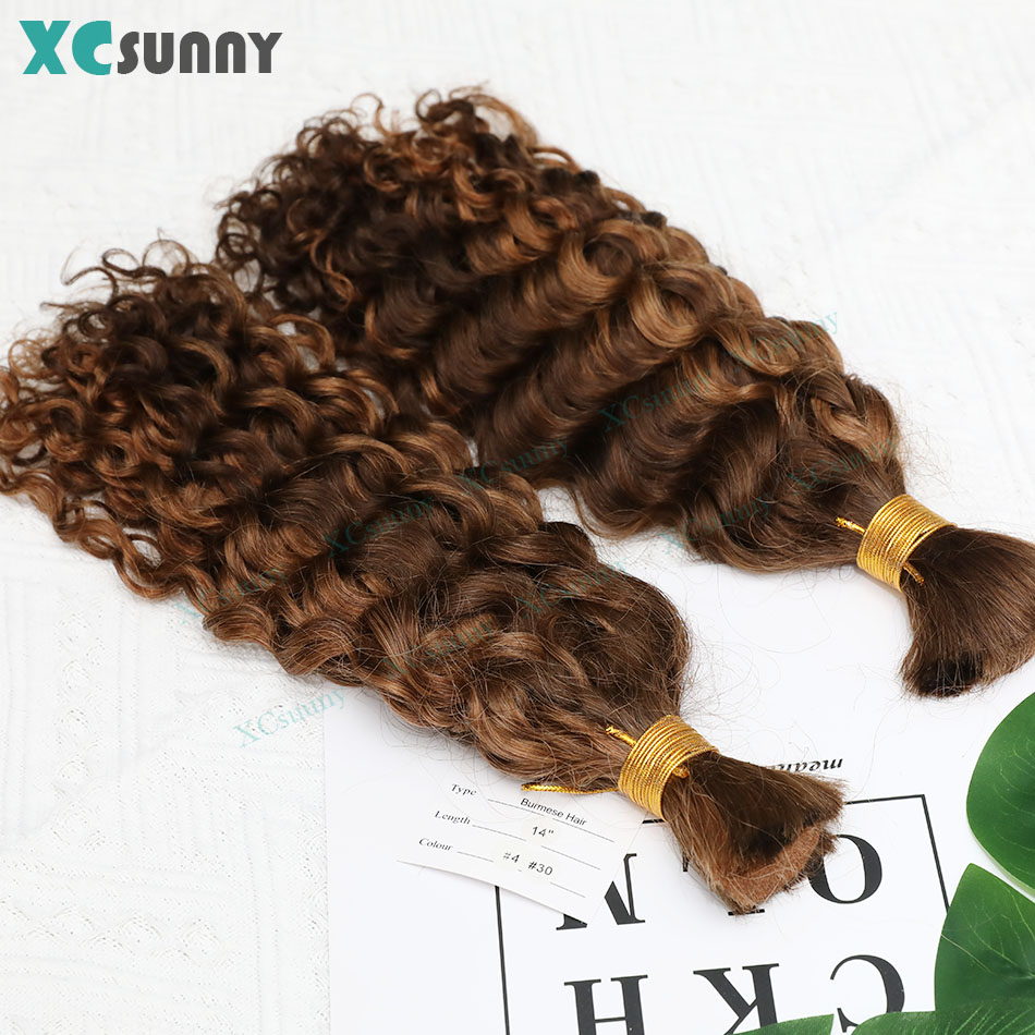 Cheveux humains bouclés en vrac pour tressage, vague profonde pour tresses Boho, faisceaux de double proximité, vente en gros, document 4 30 613