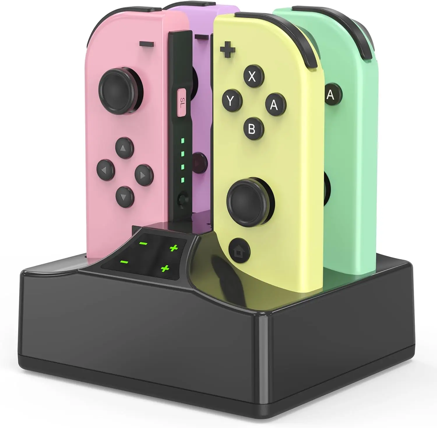 Estación de carga para Switch/Switch 2 Joy Con controlador base de carga 4 en 1 Nintendo Switch Joy Con 2 cargador accesorios para juegos