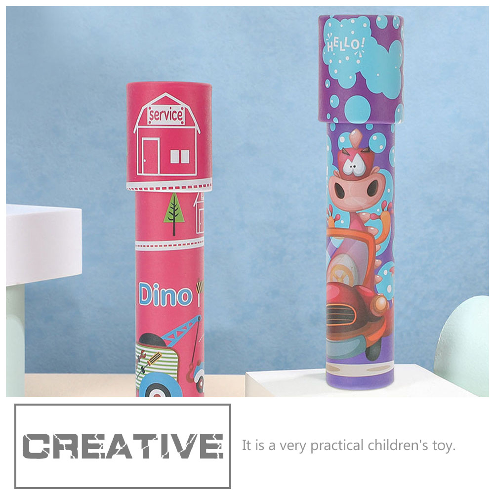 Caleidoscopio de papel portátil para niños, 10 piezas, rompecabezas Vintage divertido, educativo