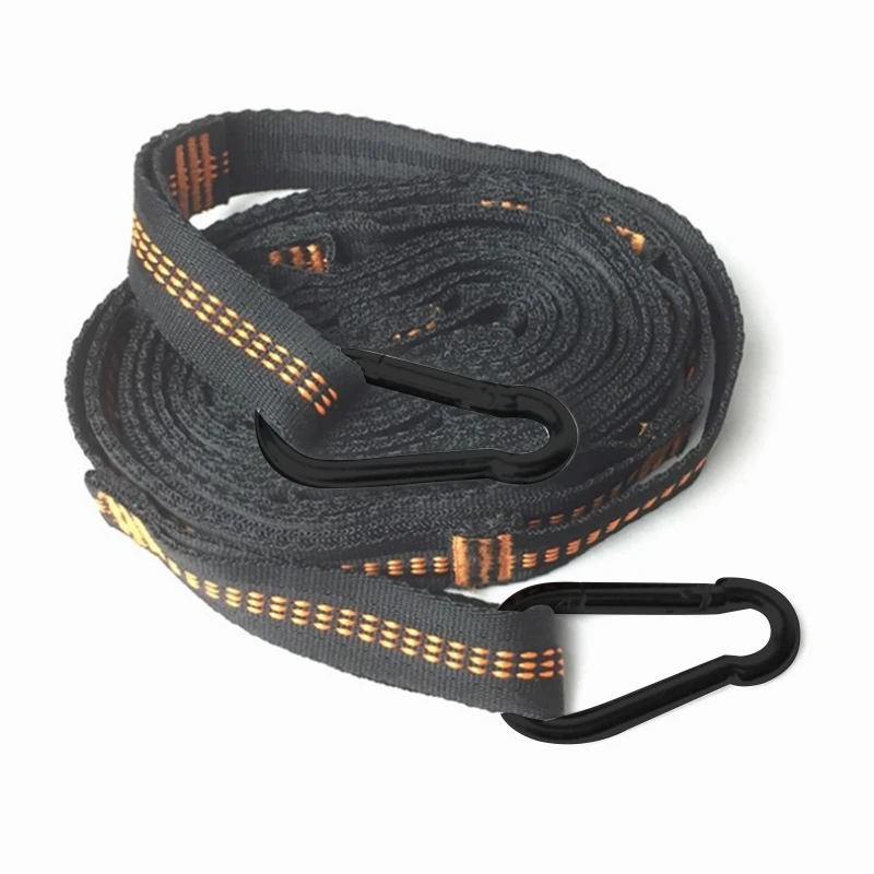 Strong Webbing Ladder 5-step Rope Ladder Swing with Carabiners for Outdoor Tree Climbing Rescue Work School Escape Drill M4YD