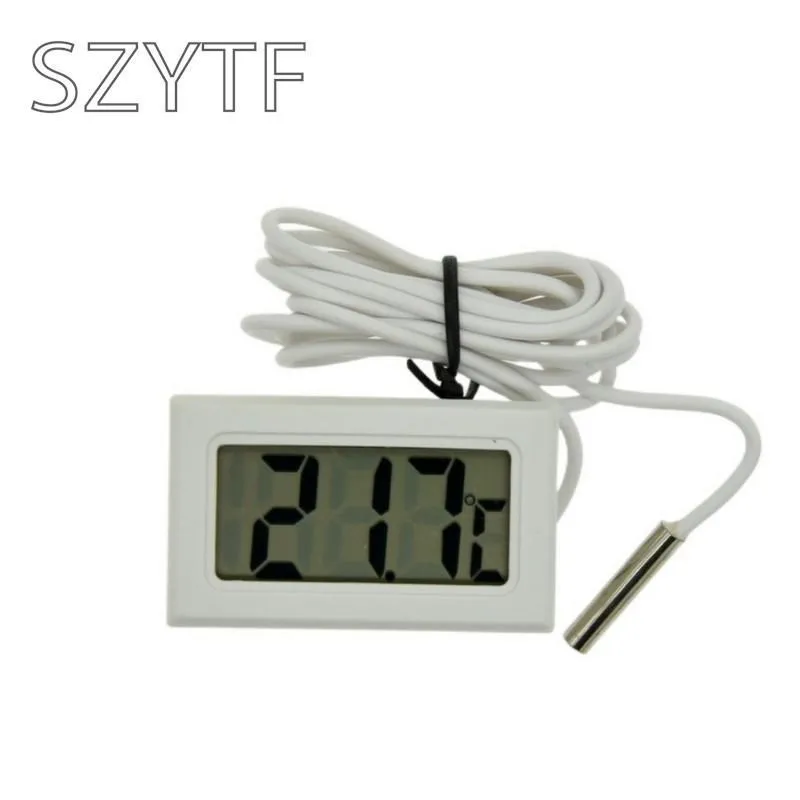 Mini conveniente Digital LCD termómetro Sensor higrómetro medidor refrigerador acuario Monitor pantalla Detector de humedad