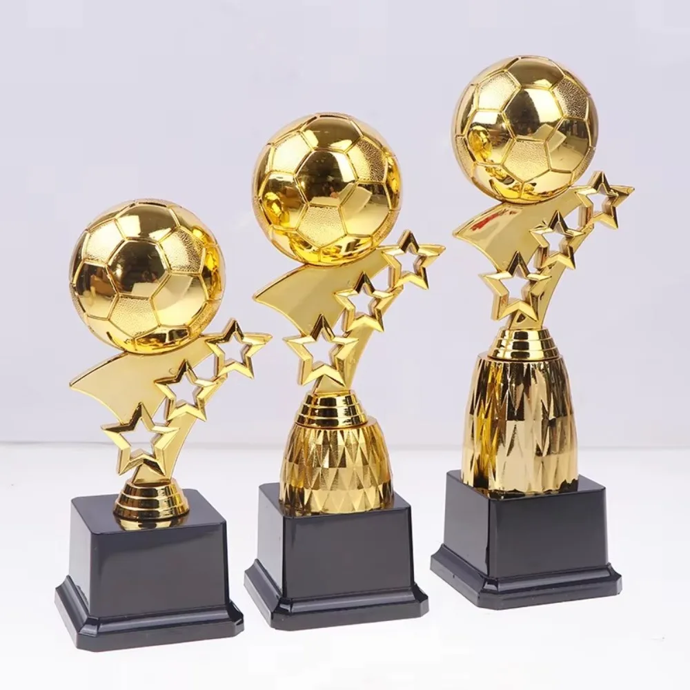 Kunststoff Golden Ball Awards Trophäe Modell Fußball Wettbewerb Gewinner Award Trophäe Spielzeug Handwerk Souvenirs Ausgezeichneter Spieler Award Klein
