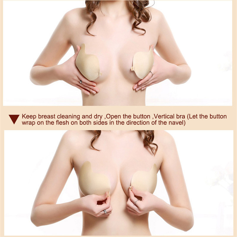 1 Pc Vrouwen Solid Onzichtbare Tepel Stickers Herbruikbare Onzichtbare Zelfklevende Siliconen Bras Stickers Beha Tepel Covers Accessorie