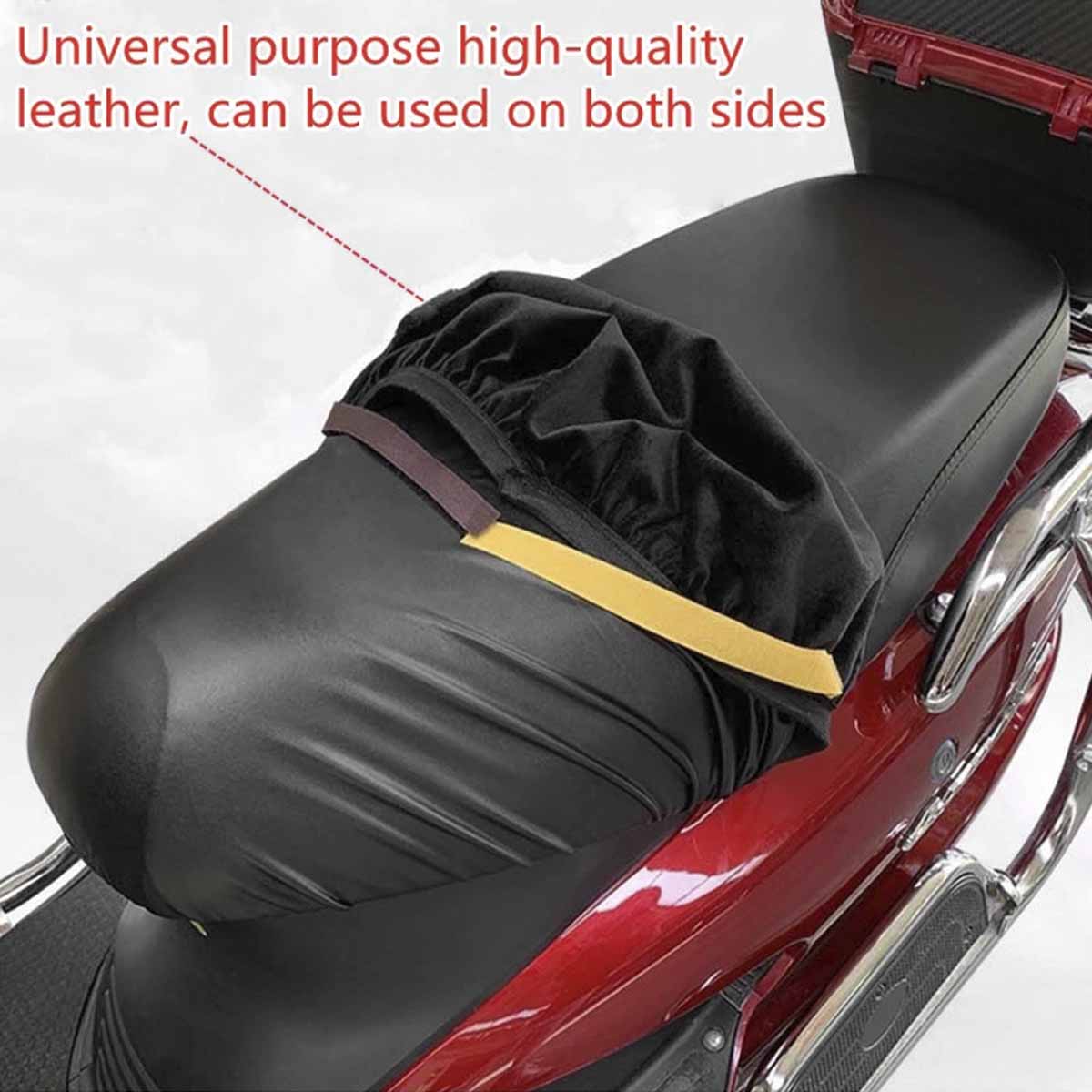 Motorrad Sitzkissen Abdeckung PU Leder Kissen Sonnenschutz Abdeckung Wasserdichte Elastische Motorrad Sitz Zubehör Schutz Dekk