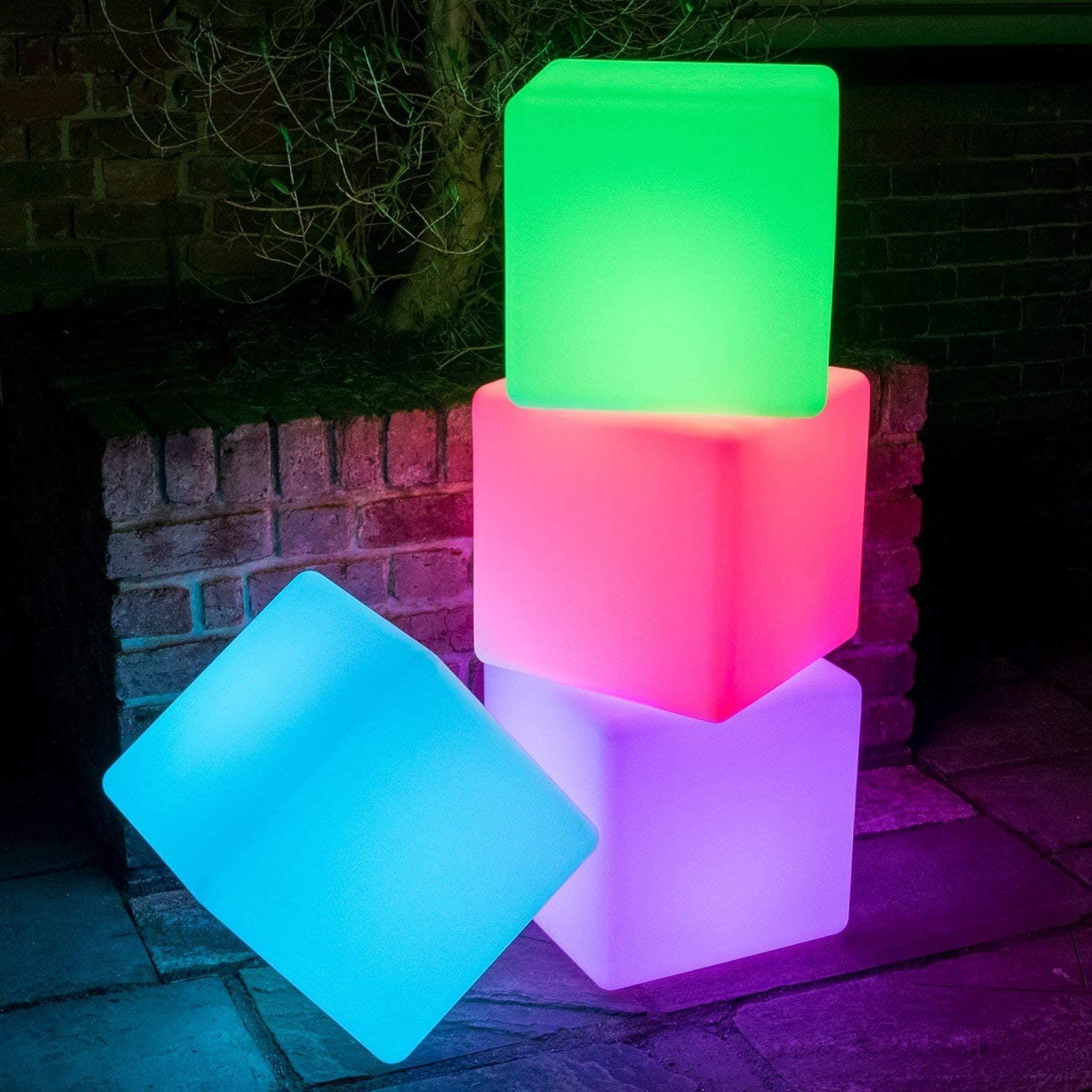 Outdoor Party Activity Decoration LED Luminous Cube Stool Rechargeable Waterproof Chair For DJ Bar Wedding Birthday Christmas