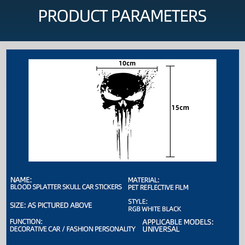 Skull Sticker Reflective Decal Motorcycle Stickers Waterproof Sun Protection Universal Car Motorbike Decoration Accessories