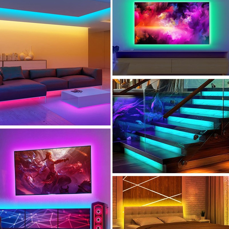 Luzes de tira led 5v usb tiras de luz com 24 teclas remoto rgb mudança de cor luzes para o quarto cozinha festa decoração casa