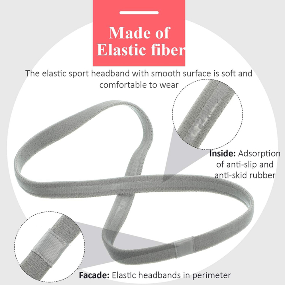 4 Uds. Diademas deportivas elásticas antideslizantes gruesas para mujeres y hombres, bandas para el cabello para Yoga, banda elástica antideslizante para entrenamiento, diadema deportiva