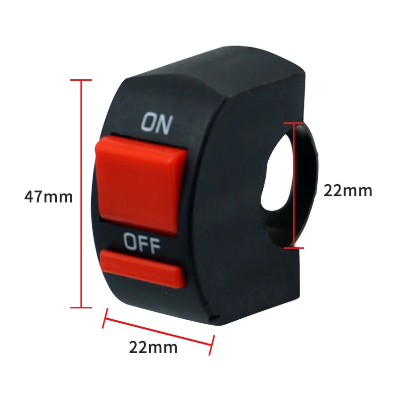 Interruttore di spegnimento fiamma manubrio universale per moto Pulsante ON OFF per moto Motor ATV Bike DC12V/10A Nero