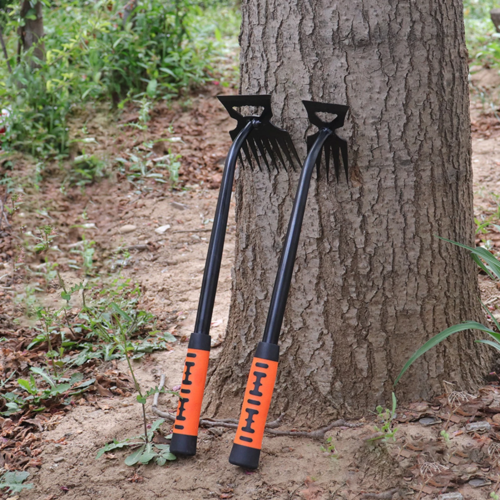 โลหะวัชพืชทําความสะอาดพลั่ว 2 In 1 Garden Rake สแตนเลส 5/6/8/11 ฟัน Dual Headed Weeding เครื่องมือสําหรับสวนกําจัดวัชพืชเครื่องมือ