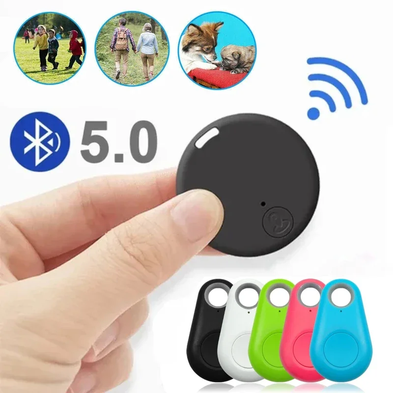 Mini rastreador móvil con Bluetooth 5,0, dispositivo antipérdida redondo, localizador inteligente para billetera, bolsa para niños y mascotas