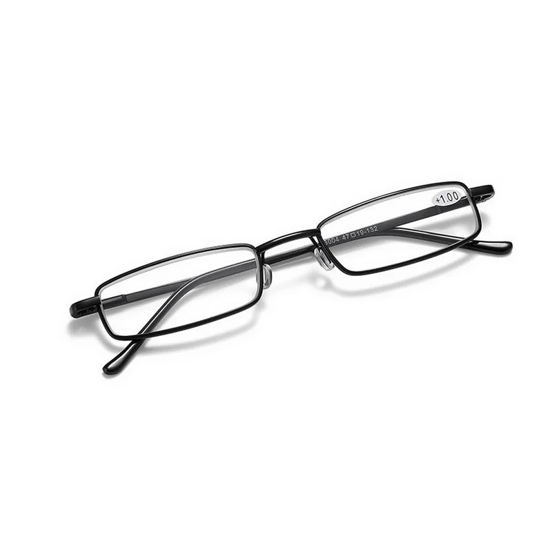 Elegant แบบพกพา Mini แว่นตาอ่านหนังสือกรอบโลหะกล่องปากกา Ultra-thin ผู้ชายผู้หญิงแว่นตาอ่านหนังสือสายตายาวแว่นตาสายตายาวพร้อมกล่อง