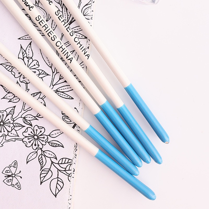 Artist Paint Brush 6 Pcs Set Thin Pen Extra Long Fine Point Liner Tip #000#00#0#1#2#3, Scale Models Nail Acrylic Oil Watercolor