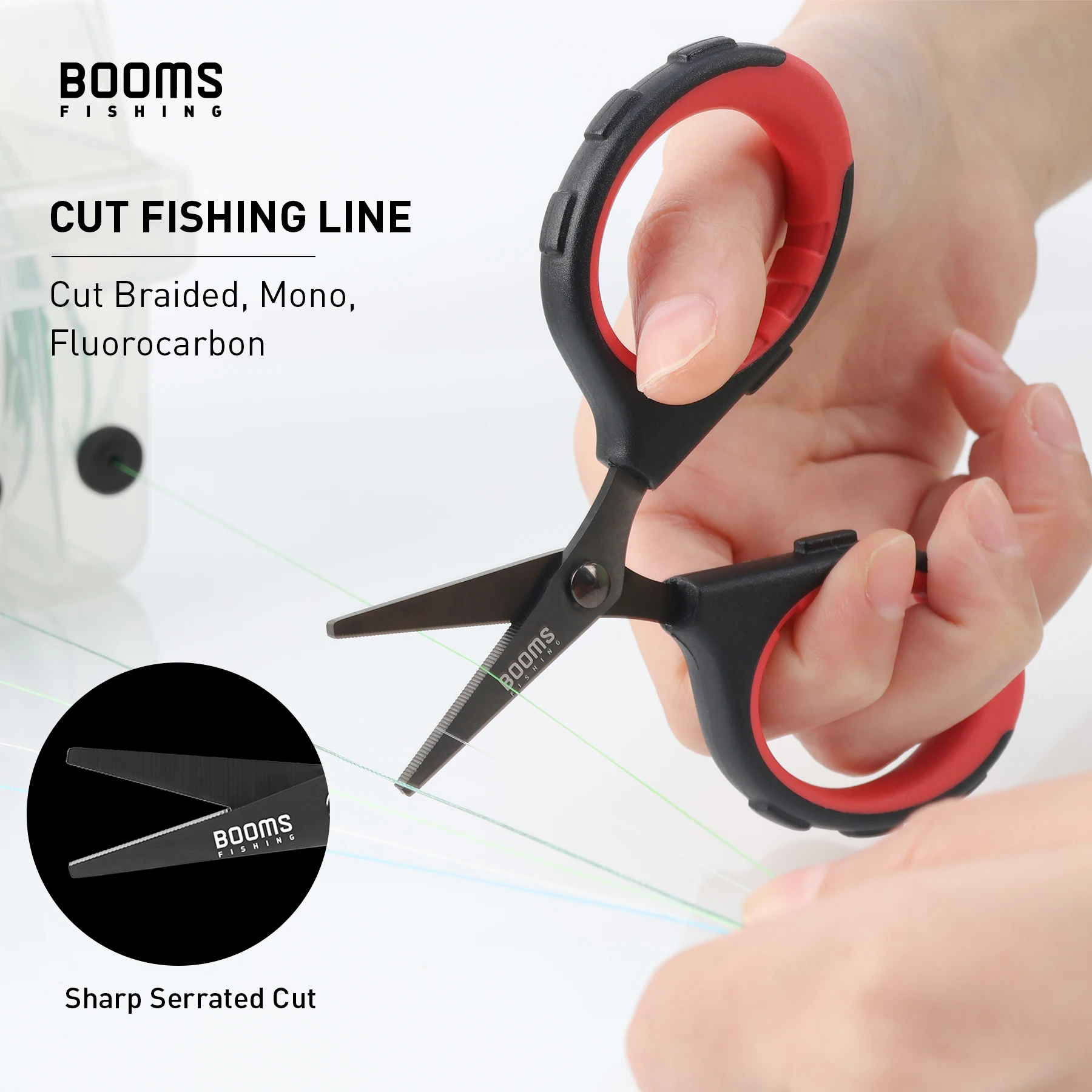 Booms Fishing S05 Braid Wire forbici acciaio inossidabile rivestimento in titanio antiruggine manico antiscivolo Sharp Fish Line Cutter Tools