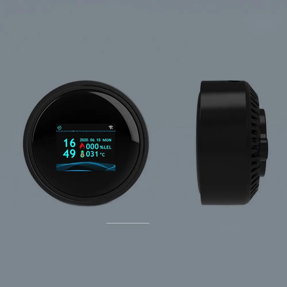 Security Natural Gas Leakage Detector Digital LED Temperature Display Biogas Leak Detector Fire Sensing Wifi Alarm Gas Alarm