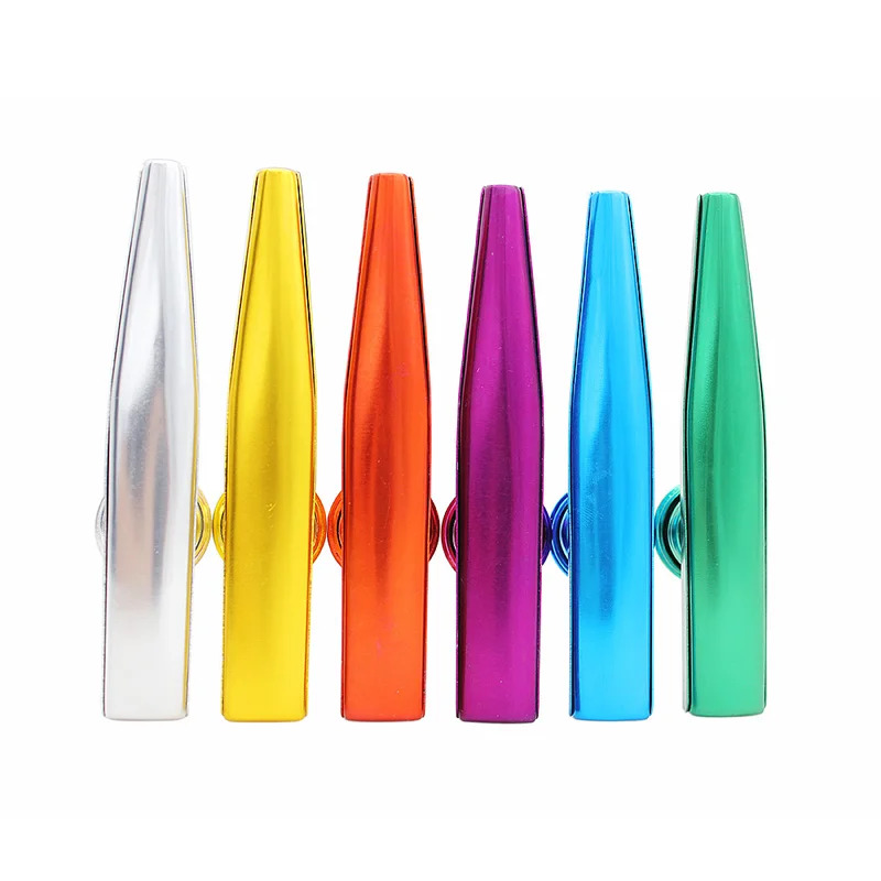 Kazoos en métal, Design Simple, léger, pour débutant, guitare, ukulélé, violon, Instrument, amateurs de musique
