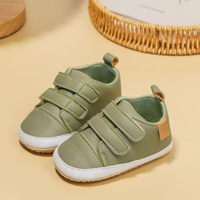 A Pair of Classic Soft and Comfortable Rubber Soled Anti Slip Baby Sports Shoes