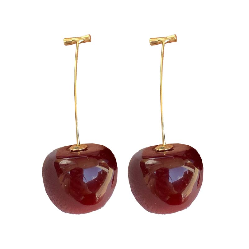 Small Fresh Sweet Lovely Cherry Cherries Cherries Earrings Pendant Fruit Earrings Red Cherry Earrings Charm Jewelry