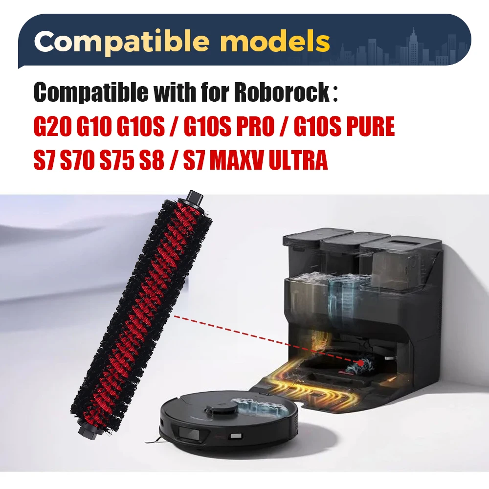 Self-Cleaning Rolling Brush for Roborock G20/G10/G10S/G10S Pro/S7/S7 Pro Ultra ​​​​​​/S8 PLUS S8 Pro Ultra High Speed Brush