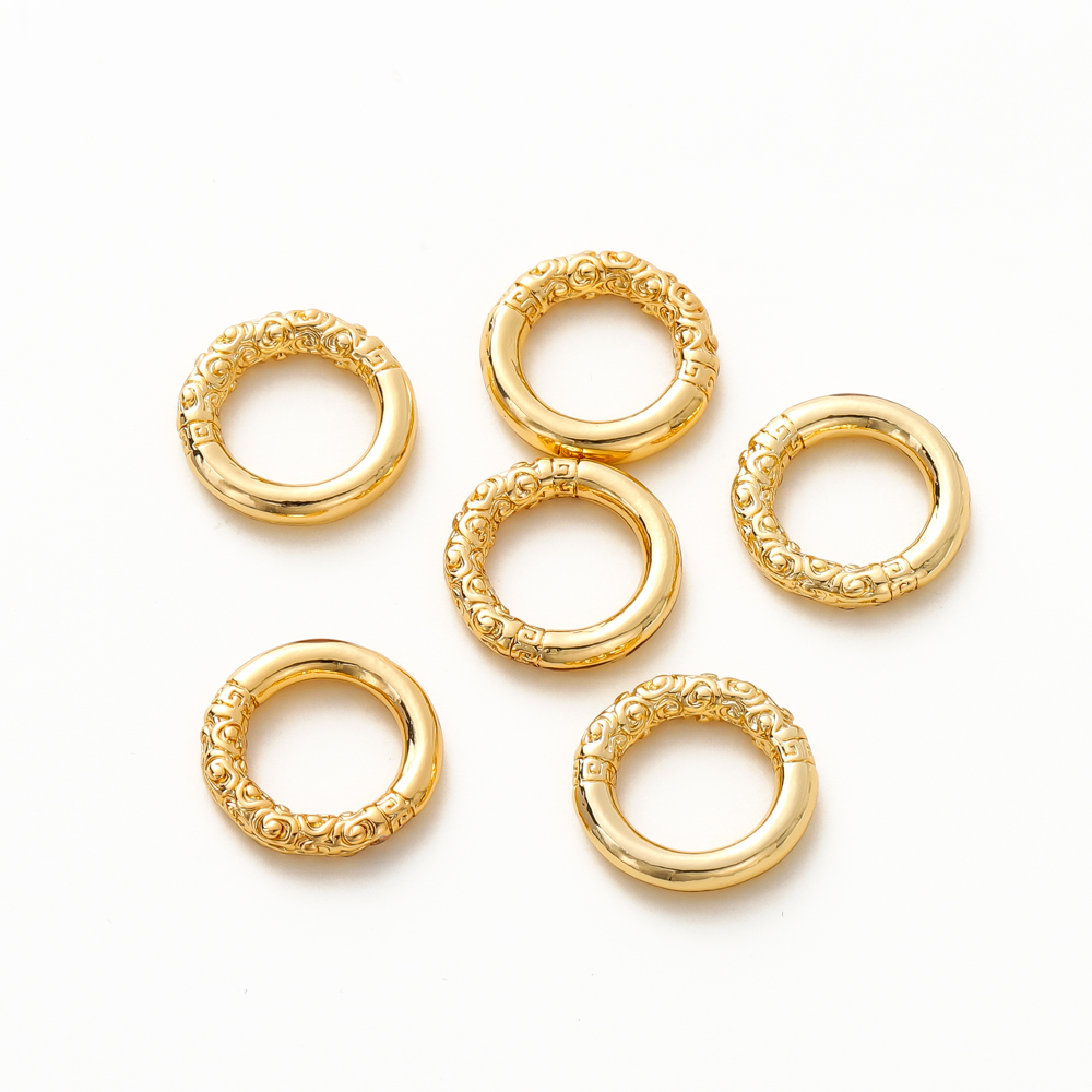 10 ピース/ロット 18 18K ゴールドメッキ大型ラウンド金属 D リングバックルクラスプウェブ革ベルトバッグ衣服 DIY 工芸品ジュエリーメイキング