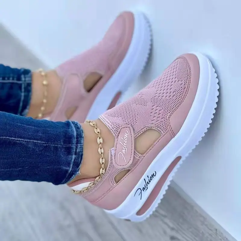 Zapatillas de deporte con plataforma para Mujer, zapatos vulcanizados informales y transpirables con diseño deportivo, calzado de tenis a la moda para Mujer 2023