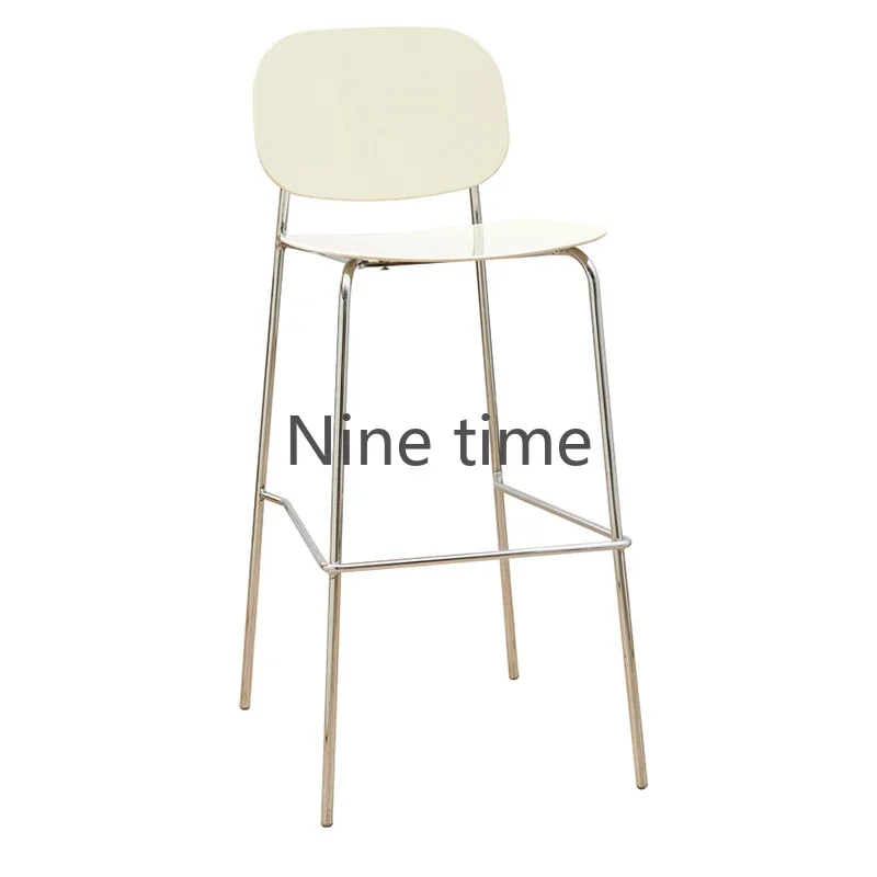 Taburetes De Bar De diseño minimalista transparente, taburetes De hierro acrílicos creativos para recepción, silla alta, accesorios De Bar, muebles