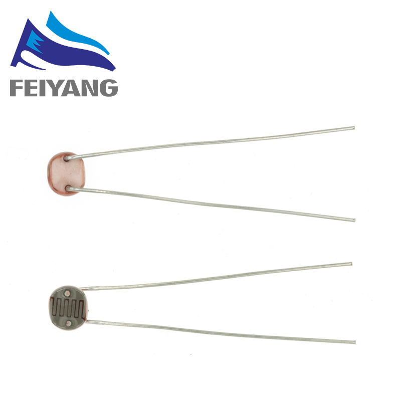 20 piezas LDR foto resistencia sensible a la luz fotorresistor fotoeléctrico PLR 5528 GL5528 5537 5506 5516 5539 para Arduino DIY