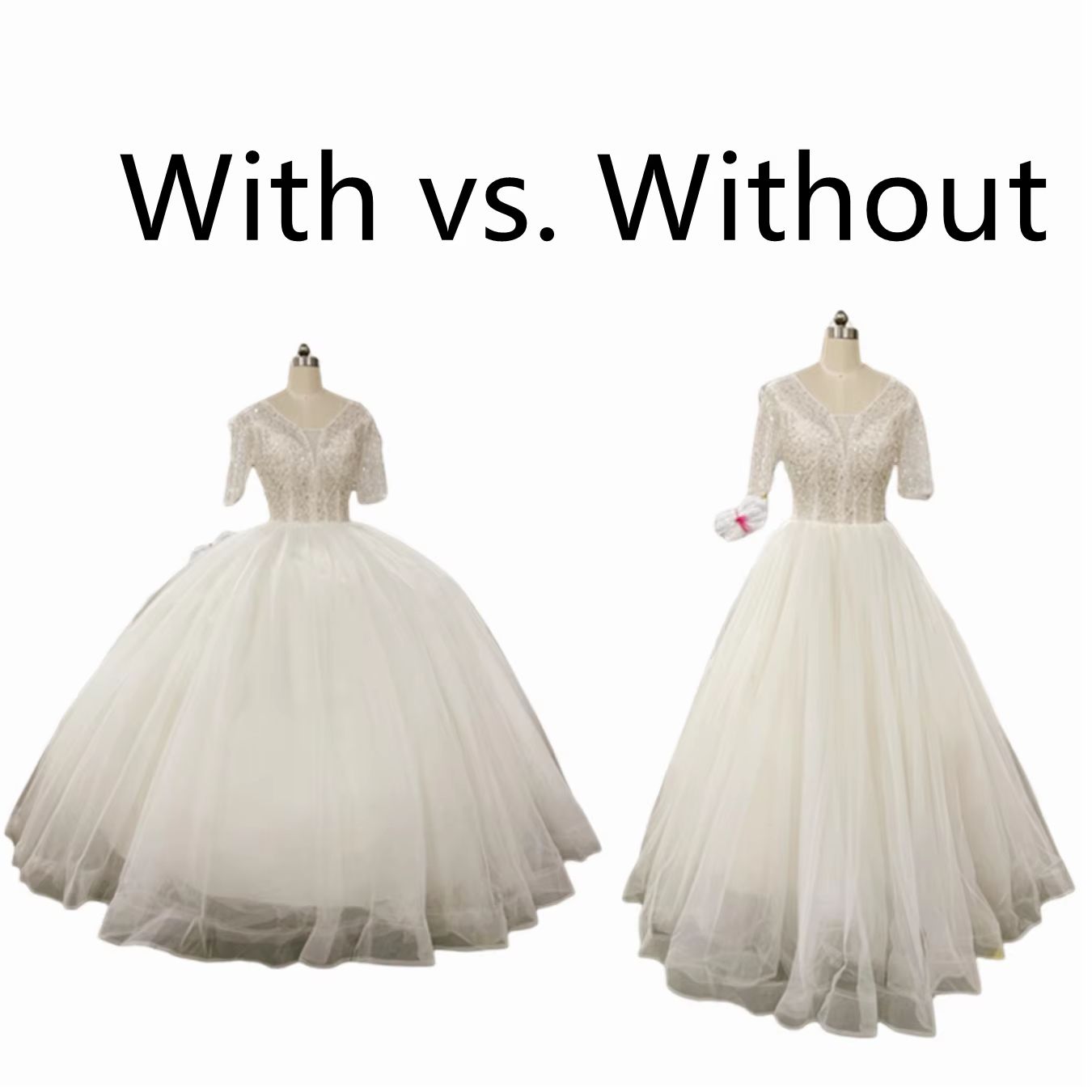 새로운 뜨거운 판매 4 농구 큰 흰색 페티코트 슈퍼 푹신한 크리 놀린 슬립 언더 셔츠 웨딩 드레스 신부 가운 재고 있음