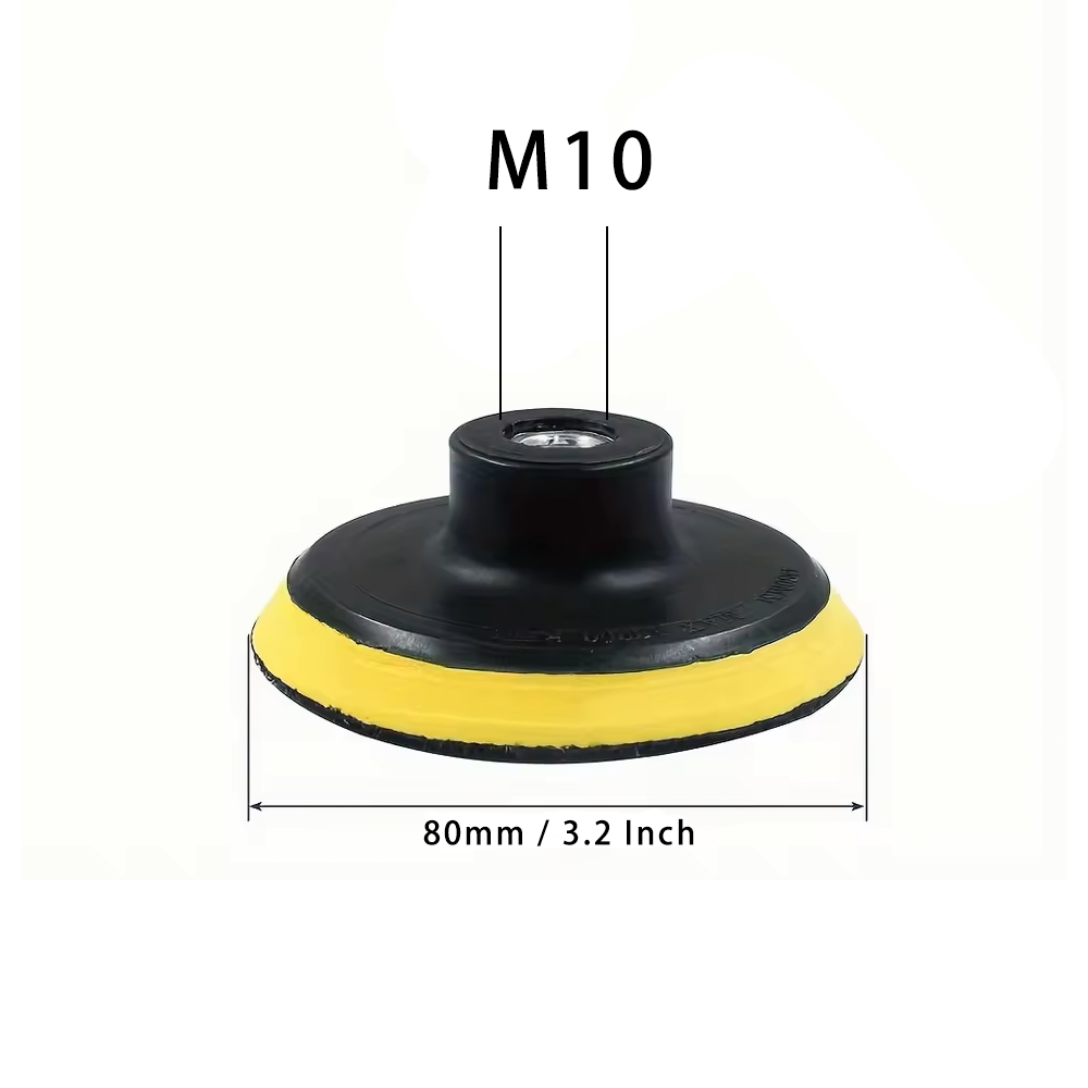 Hook and Loop Backing Pad 3/4/5/6/7 Inch 1 Pcs with Drill Rod M10 M14 for Sanding Holder Disc Polishing and Finishing Metal